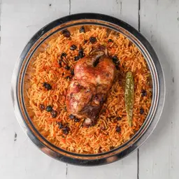 نص حبة شواية على الحطب مع رز بخاري